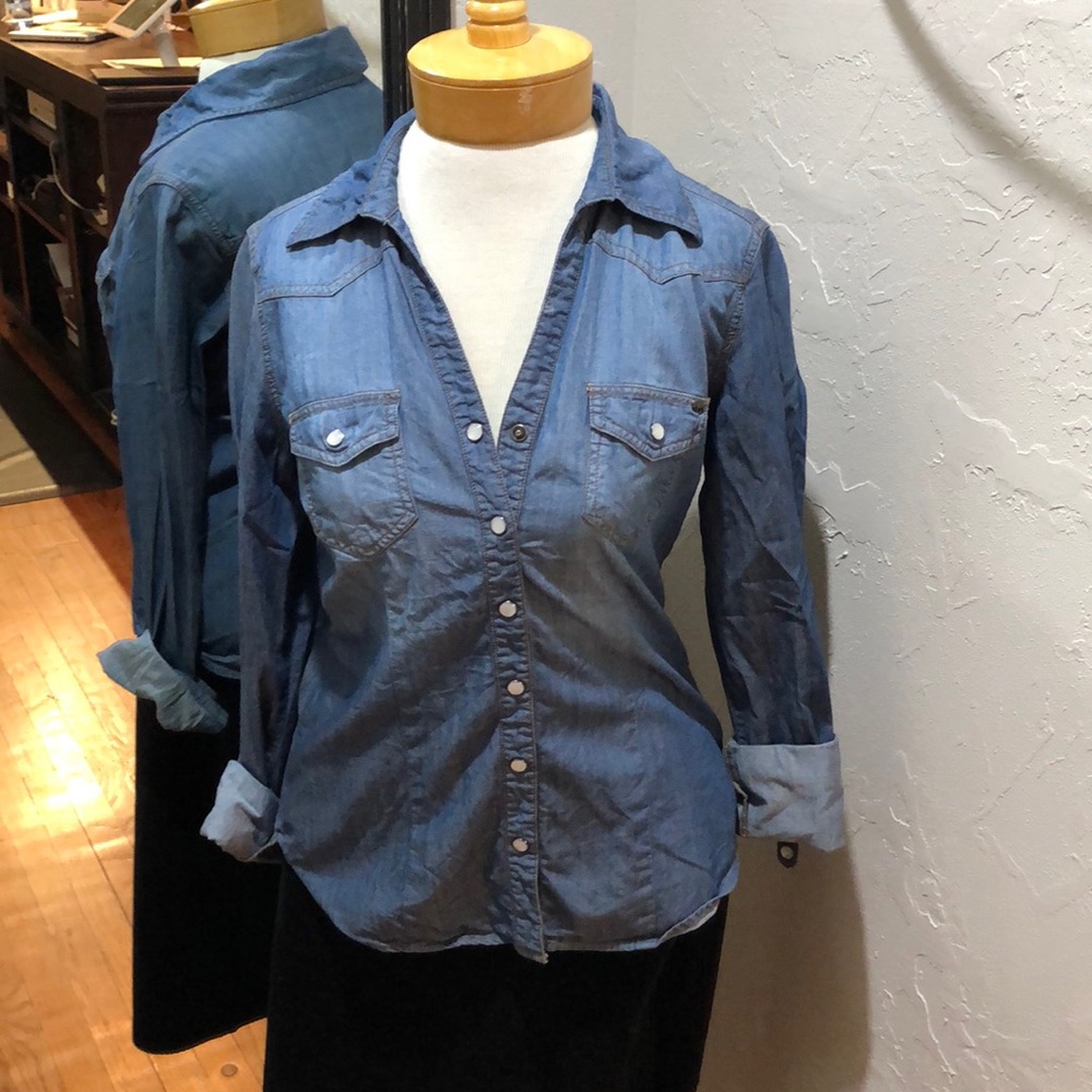 Pearl Snap Denim Button Up